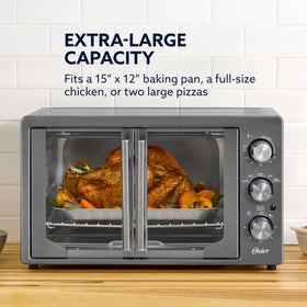 Oster air fry rack in use delivering crisp results with minimal oil