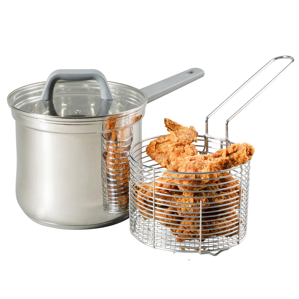 Oster Beauford deep fryer pot with basket for versatile home frying