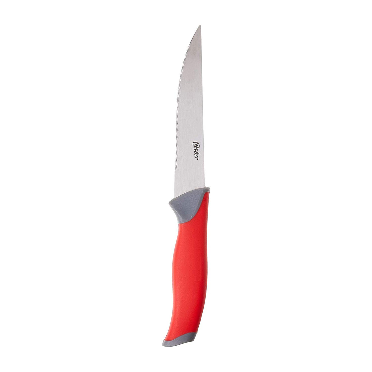 Oster Lindbergh 6-inch boning knife in red handle for trimming meat