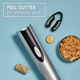 Oster recharging base keeps the opener charged for spontaneous pours
