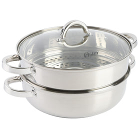 Oster Sangerfield 11-inch pan with steamer insert for healthier steaming options