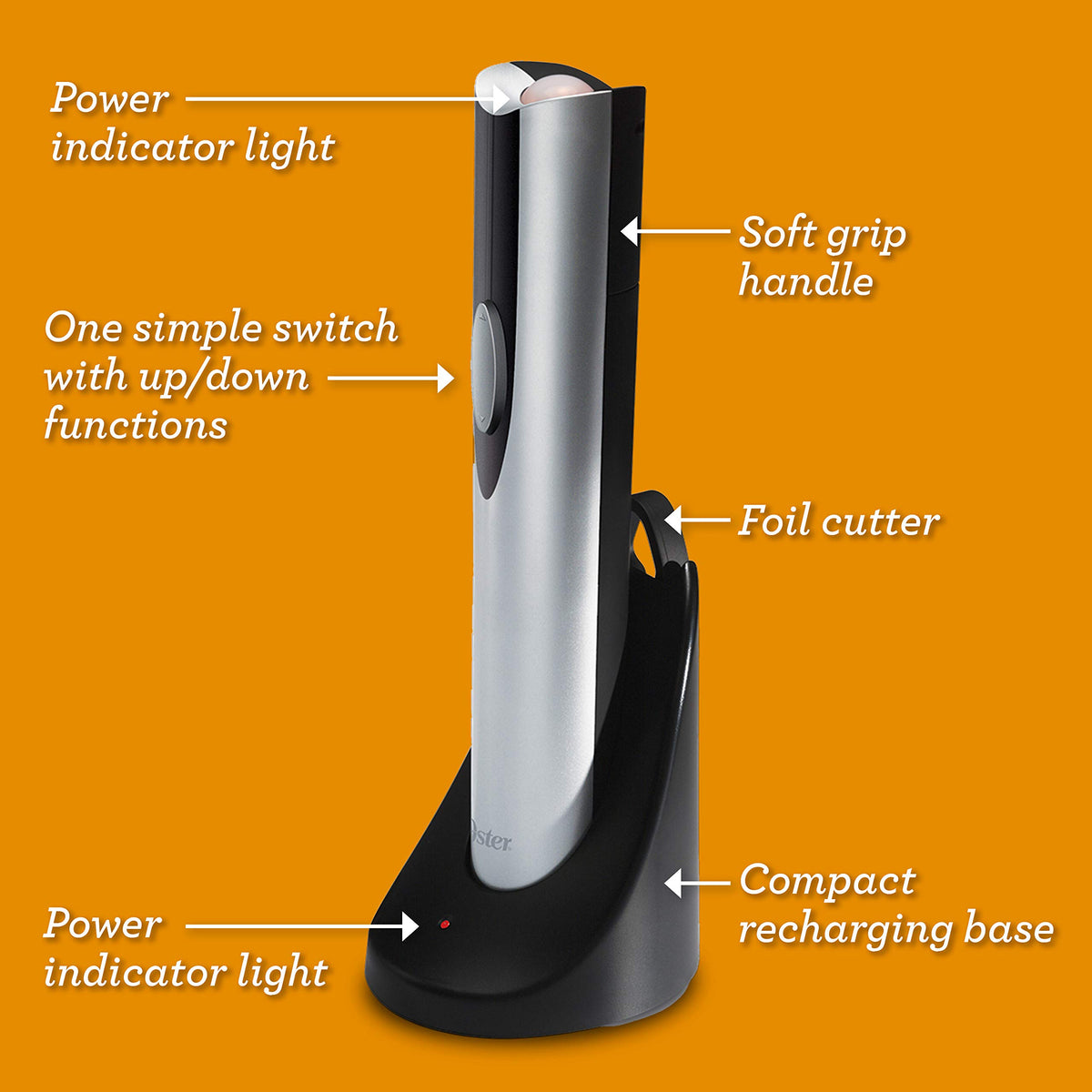 Oster sleek silver design complements modern kitchens and entertaining
