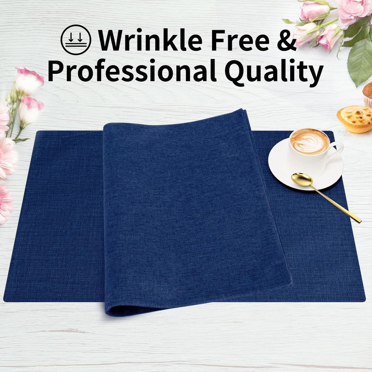 OSUASN navy blue placemats for outdoor and patio dining