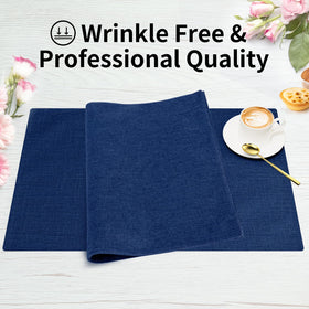 OSUASN navy blue placemats for outdoor and patio dining