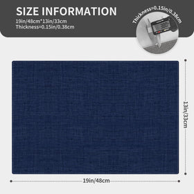 OSUASN navy blue placemats stacked flat demonstrating thickness