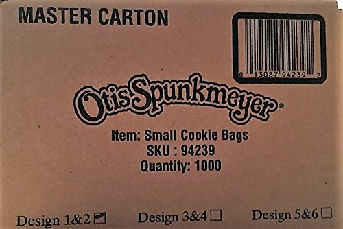 Otis Spunkmeyer cookie bags in white for 6x8.5 inch cookies, sturdy packaging