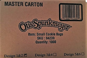 Otis Spunkmeyer cookie bags in white for 6x8.5 inch cookies, sturdy packaging