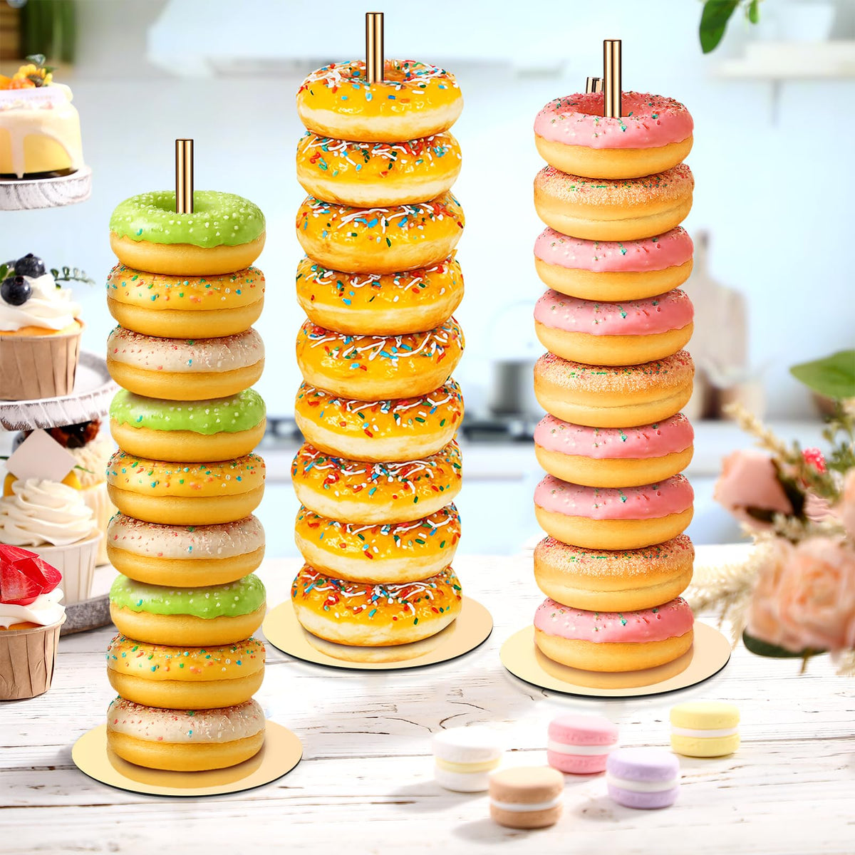 Otoolling bagel display stand keeps pastries secure during events