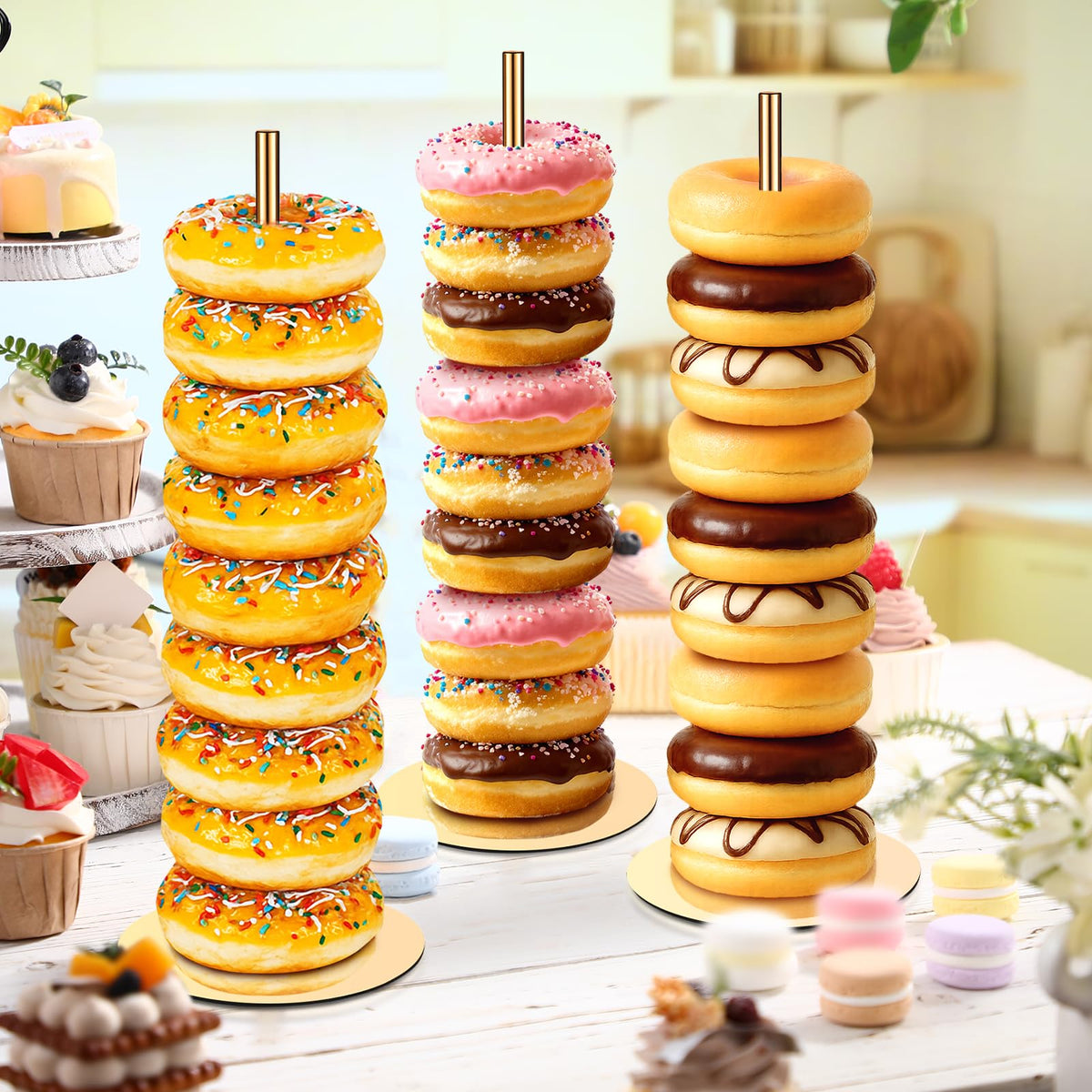 Otoolling donut stand assembles quickly for easy setup