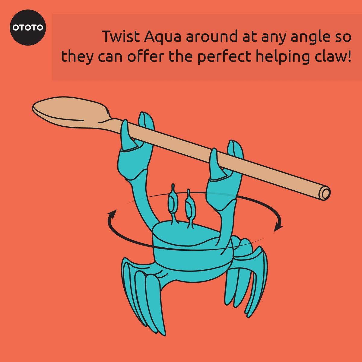 OTOTO Aqua crab kitchen decor with playful crab charm.
