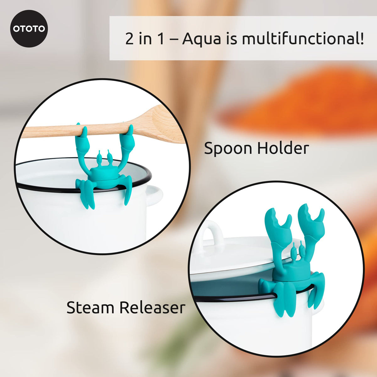 OTOTO Aqua crab non-slip base helps keep the rest steady.