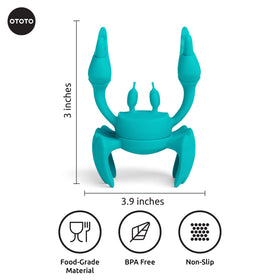 OTOTO Aqua crab on stove-top supports utensils and protects surfaces from drips.
