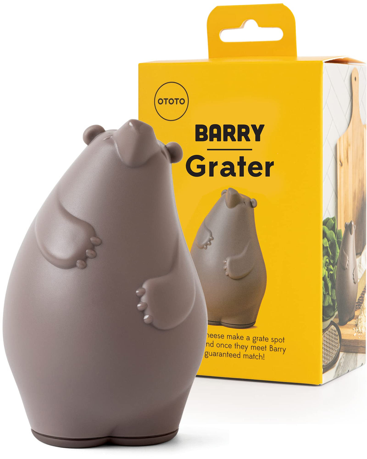 OTOTO Barry the Bear cheese grater front view for easy shredding and kitchen charm