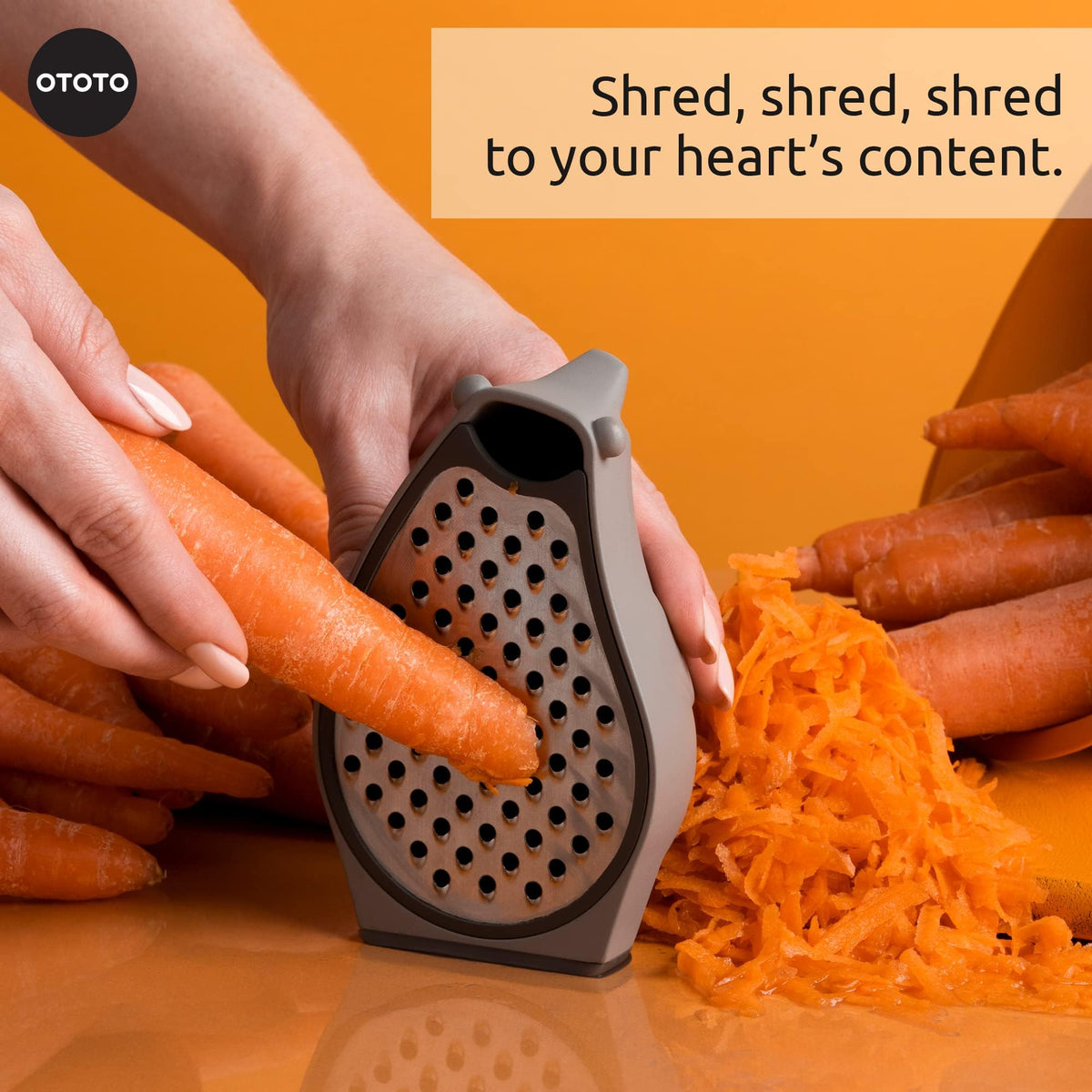 OTOTO Barry the Bear grater with non-slip handle for safer kitchen tasks