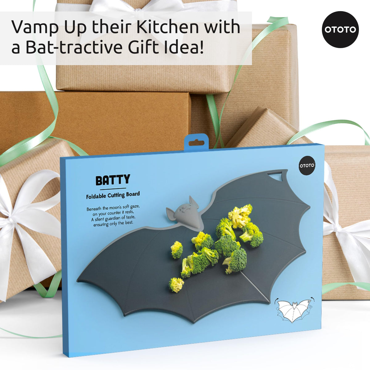 OTOTO Batty in action on the kitchen counter during prep