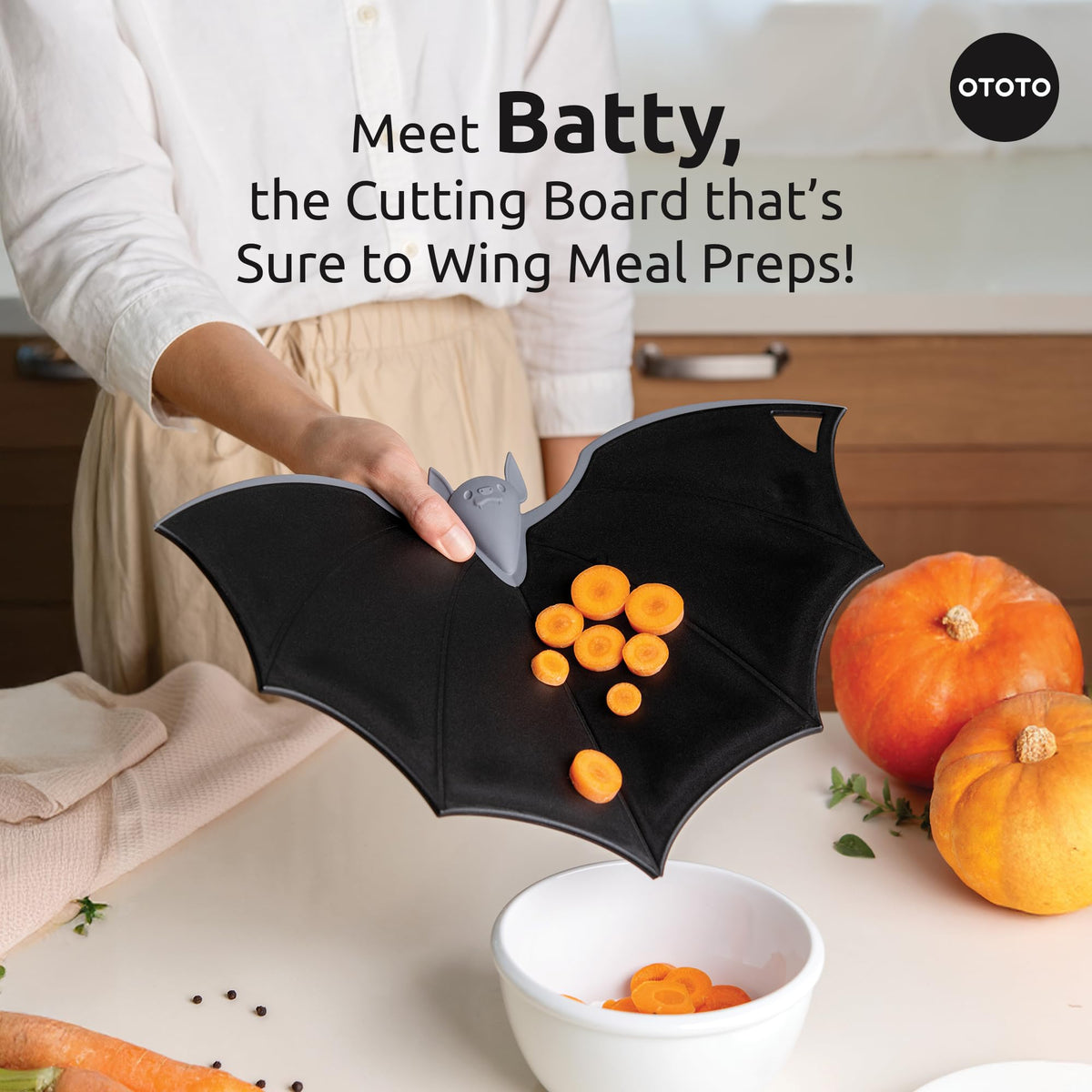 OTOTO Batty non-slip bottom grips counters for stable prep