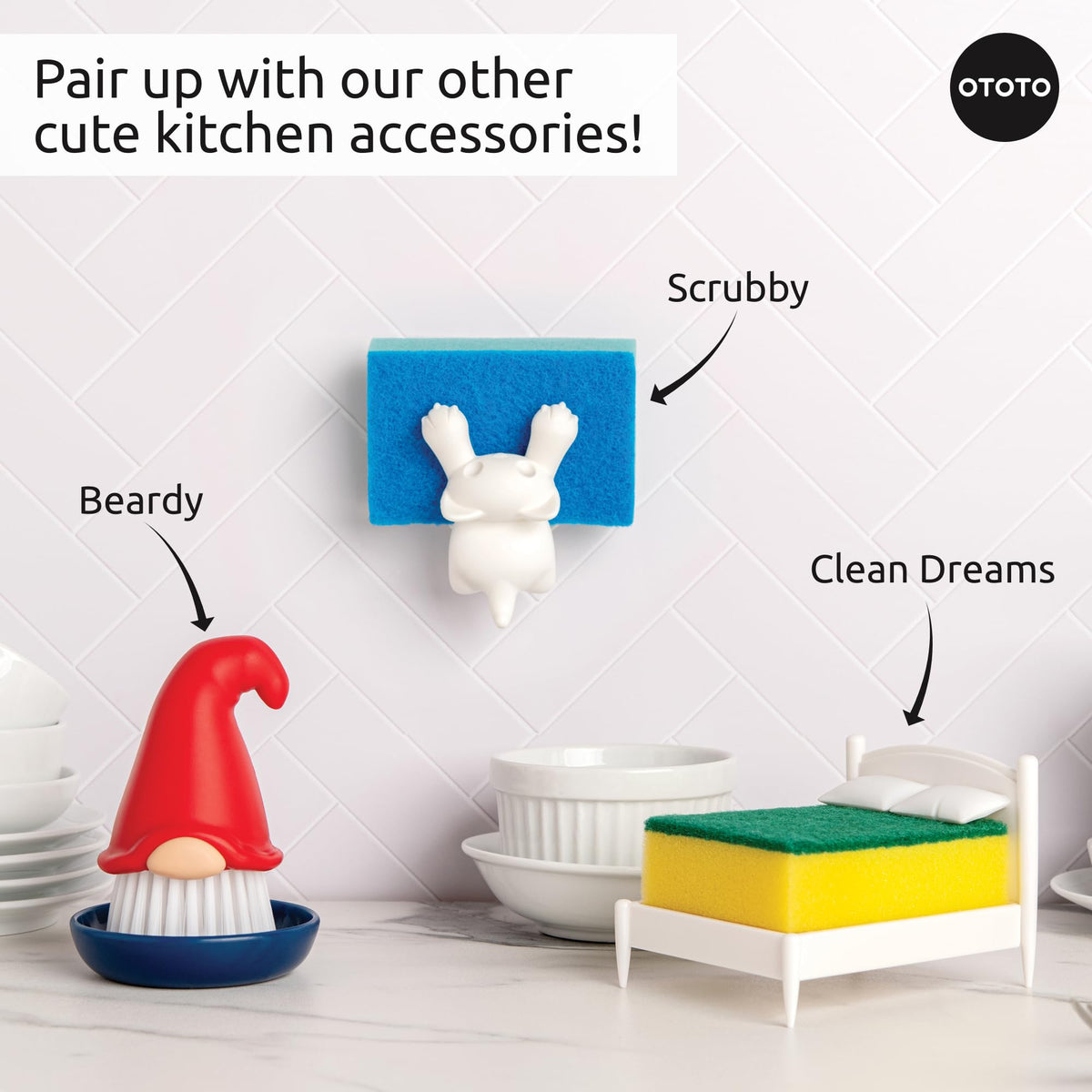 Beardy supports delicate glassware while protecting surfaces.
