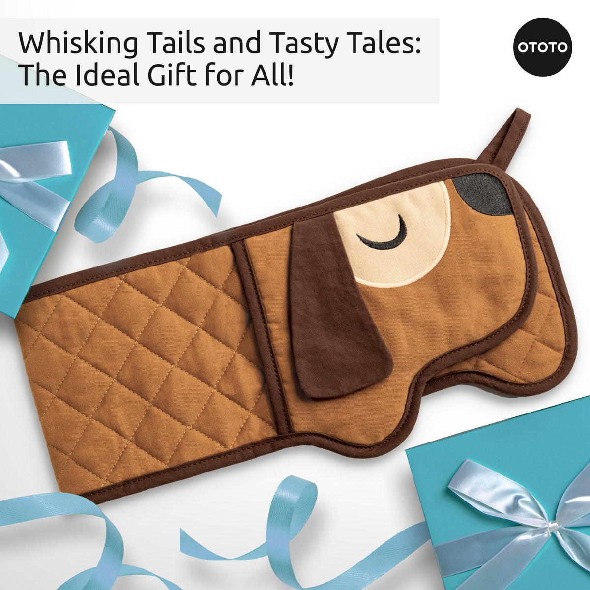 OTOTO brown oven mitts add cozy style to your kitchen set