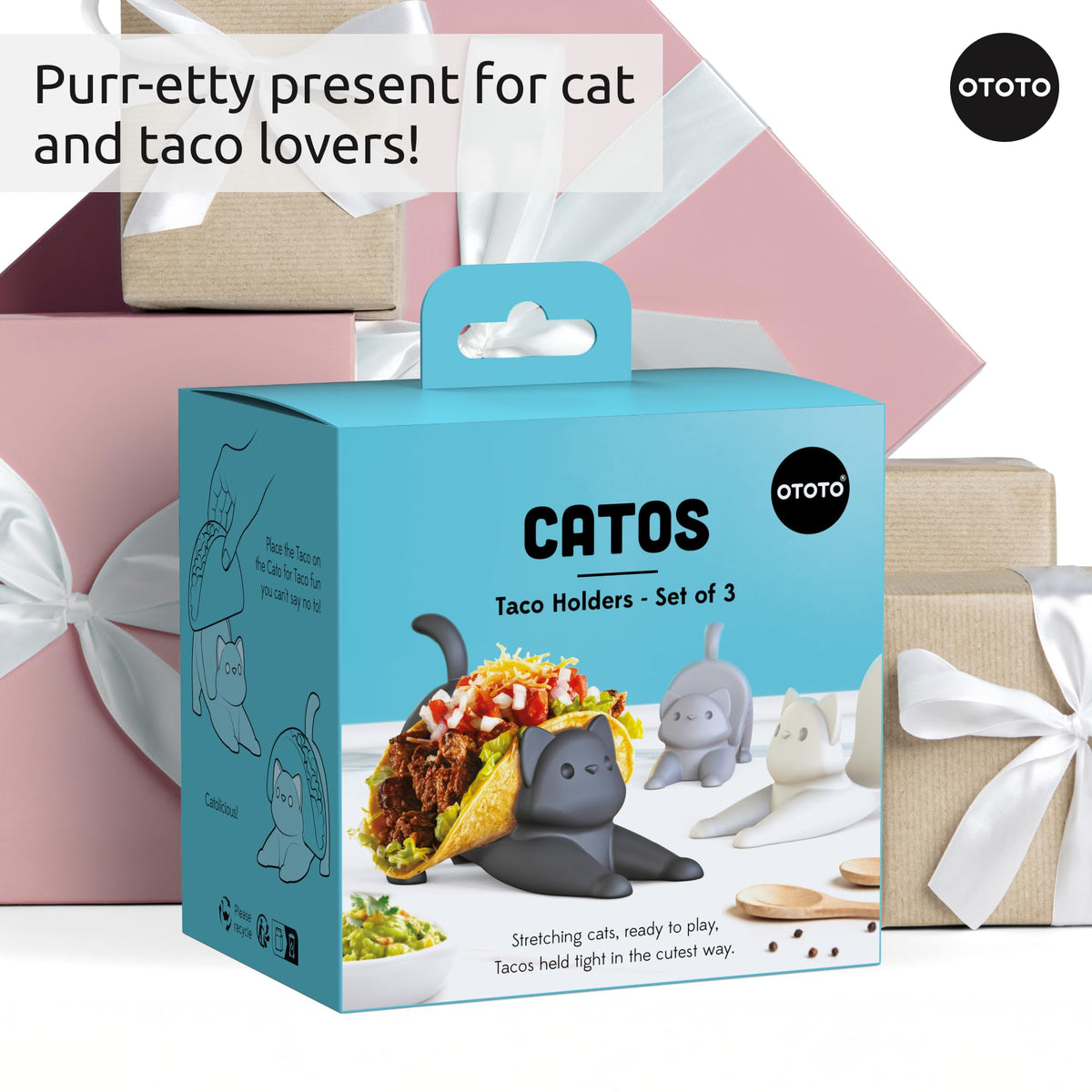 OTOTO Catos feline gift pack delights taco lovers and cat fans.
