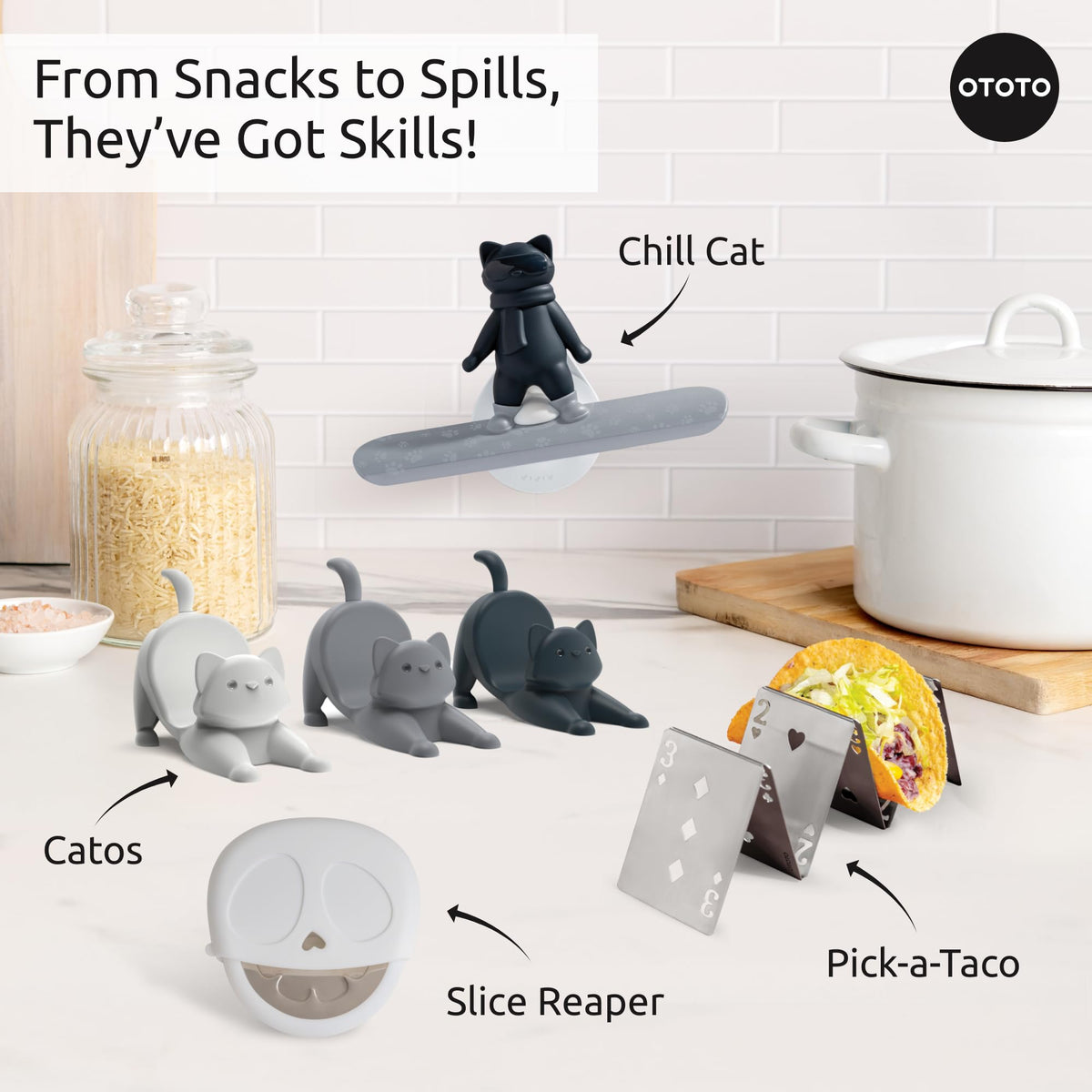 OTOTO Catos fun gift for taco lovers and quirky kitchen enthusiasts.