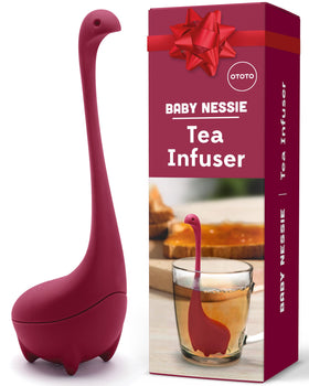 OTOTO Nessie tea infuser in cup for easy loose-leaf brewing.
