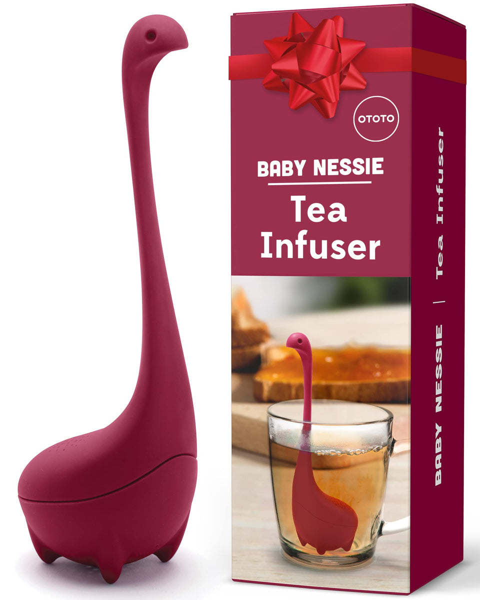 OTOTO Nessie tea infuser in cup for easy loose-leaf brewing.