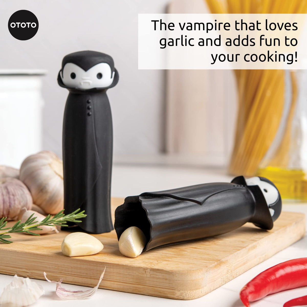 OTOTO Drac N' Roll Halloween-inspired gadget easy garlic prep and gifting