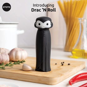 OTOTO Drac N' Roll silicone garlic peeler tube simplifies garlic prep with rolling
