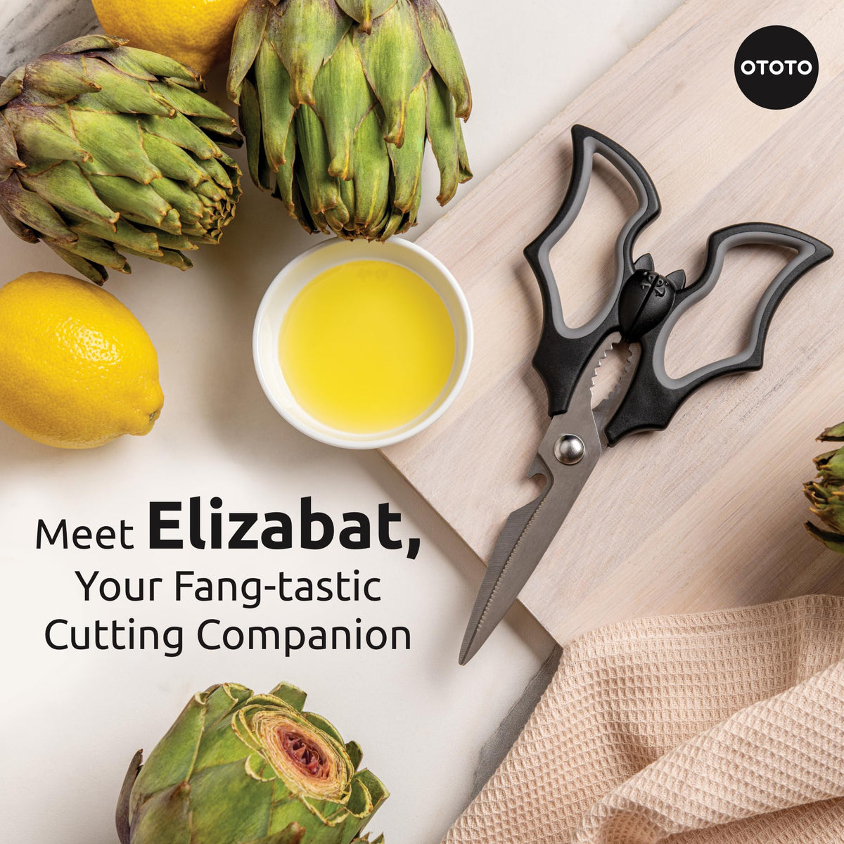 OTOTO Elizabat bat-wing handles offer comfortable grip during chopping