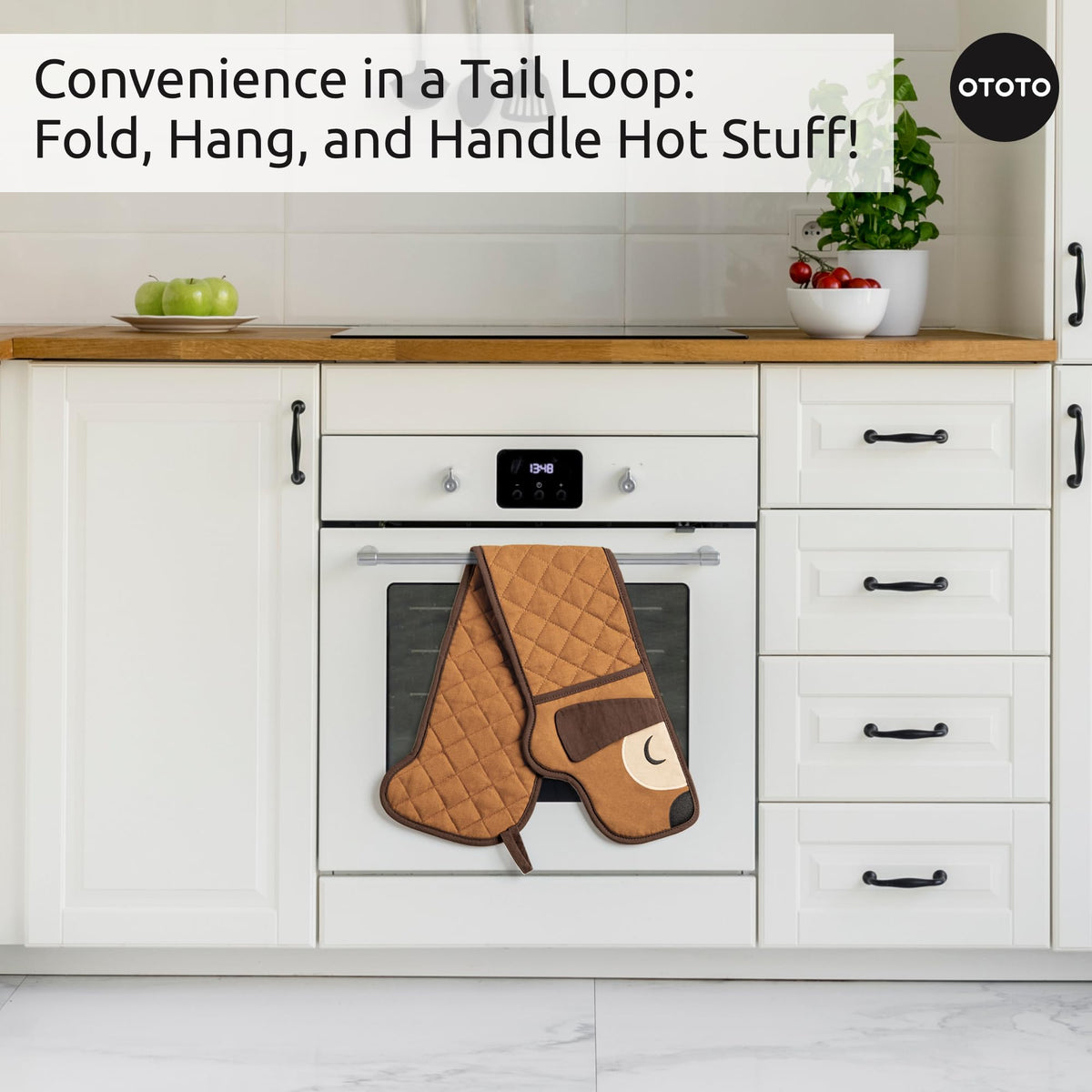 OTOTO folding dog mitts save space in small kitchens