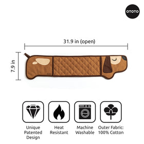 OTOTO heat-resistant oven mitts up to 250°C for safe cooking tasks