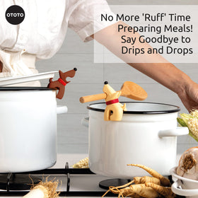 OTOTO heat-resistant silicone spoon rest endures boiling pots without warping.