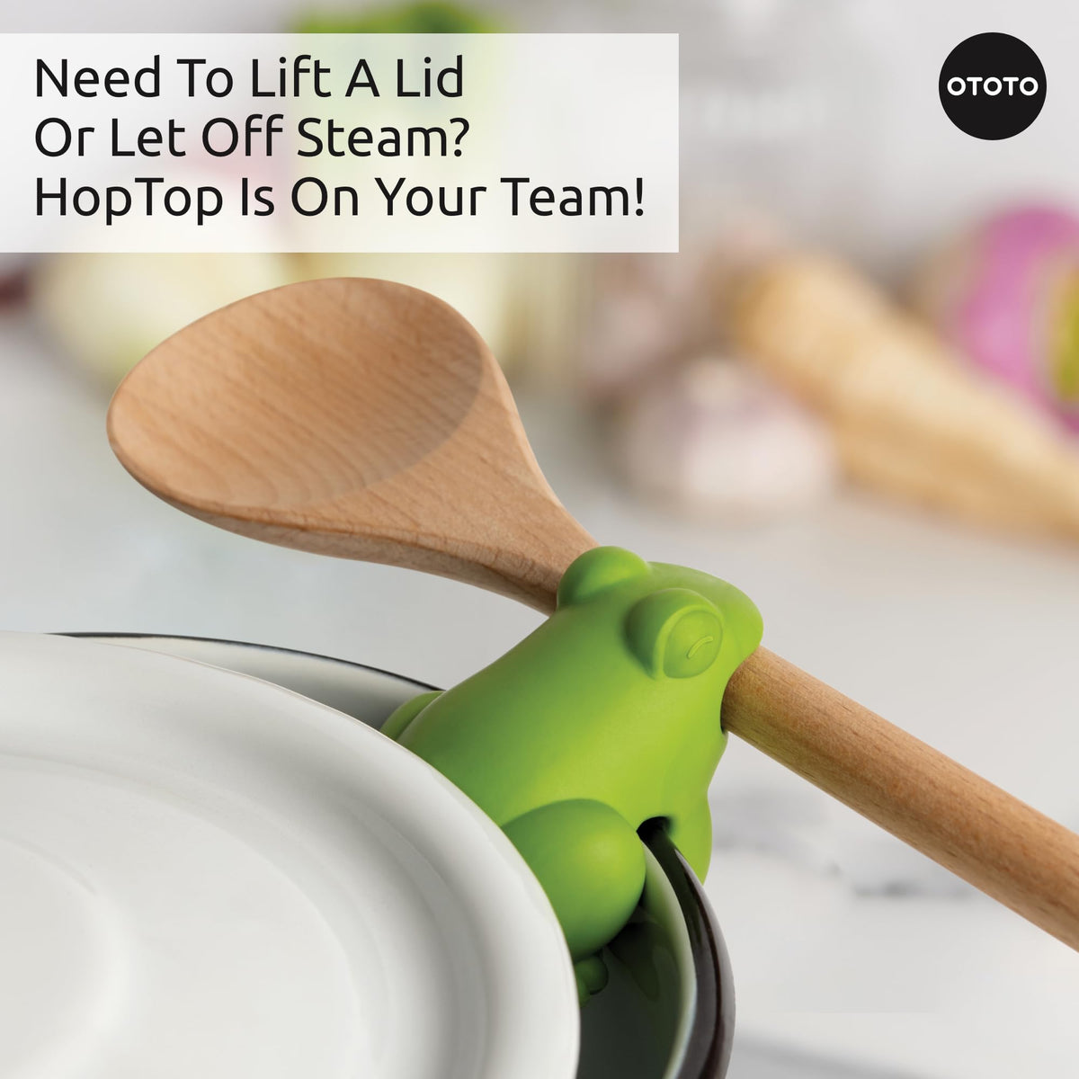 HopTop dishwasher-safe frog eases cleanup after cooking.
