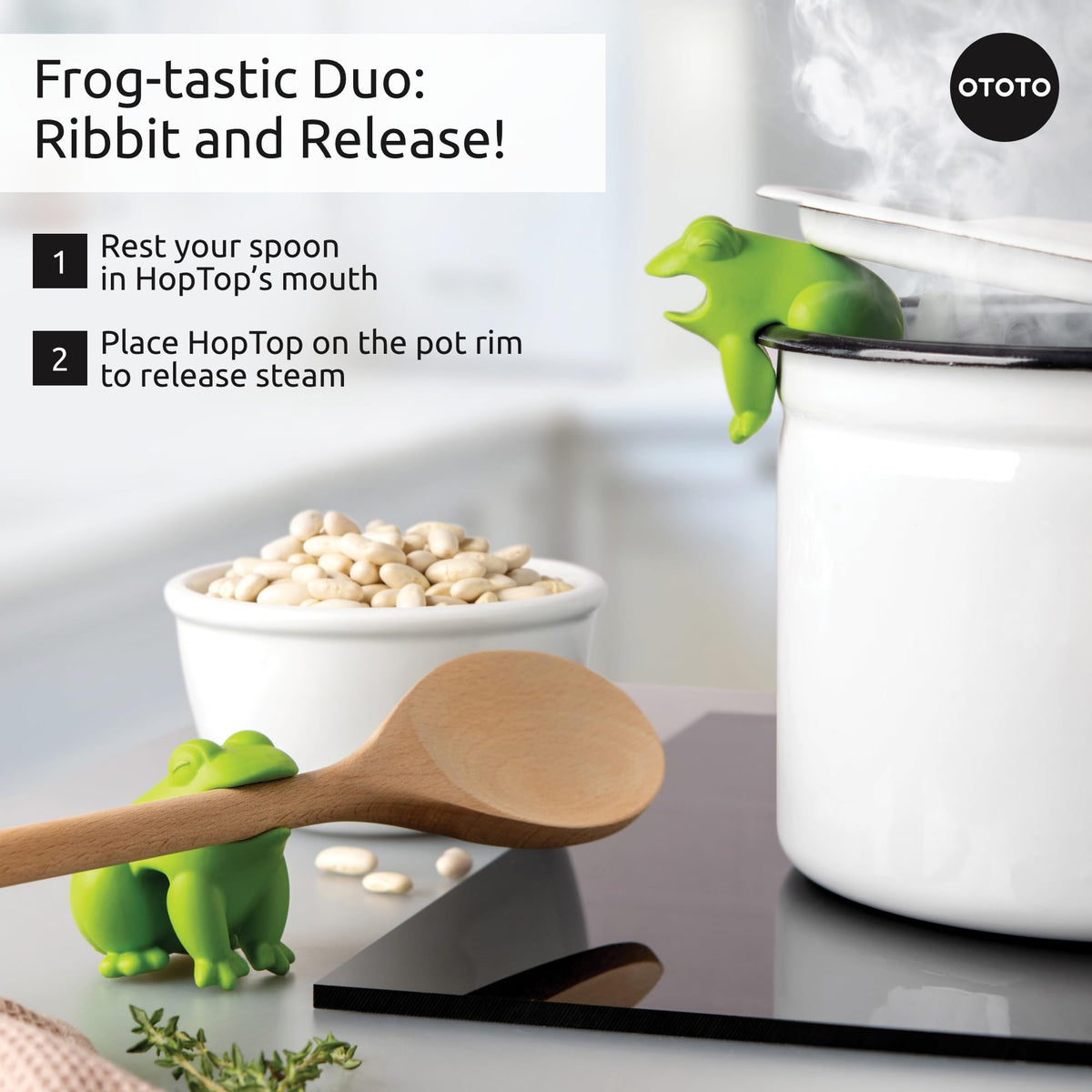 OTOTO HopTop multi-use utensil holder keeps spoons and spatulas organized.
