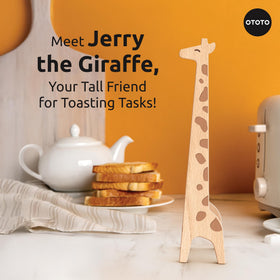 OTOTO Jerry the Giraffe serving tongs for easy salad serving