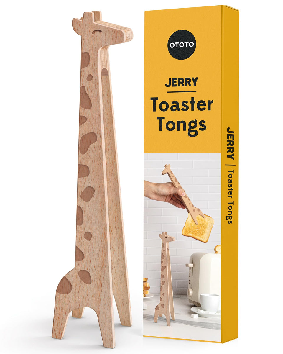 OTOTO Jerry the Giraffe toaster tongs for safe toast handling and fun design