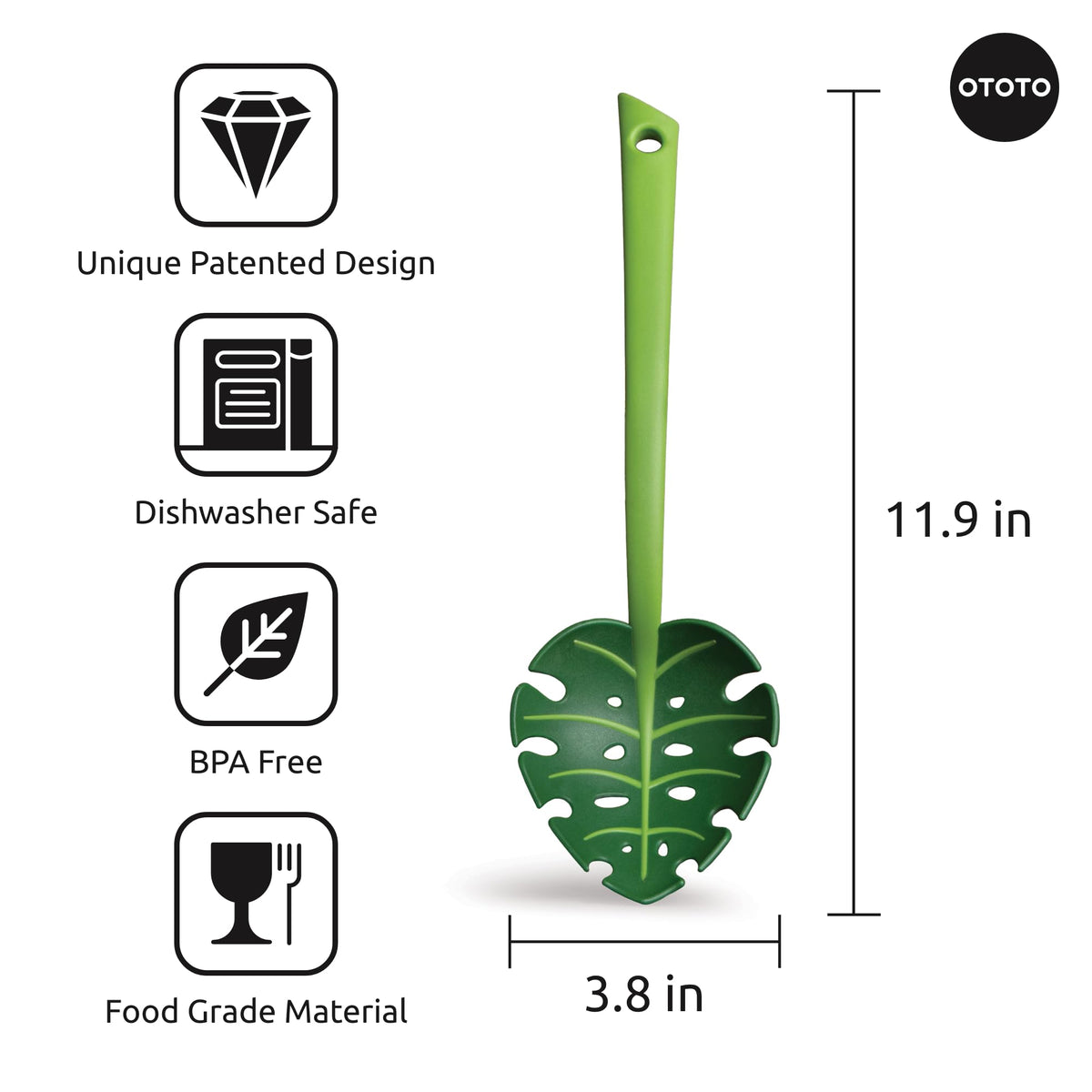 OTOTO Jungle Spoon long-handle design for easy stirring and serving.