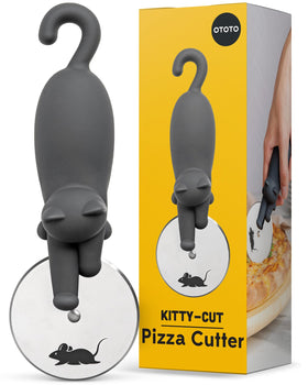 OTOTO Kitty Cut pizza cutter wheel with playful cat design for easy slicing.