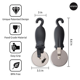 Built-in storage hook keeps Kitty Cut within arm's reach.