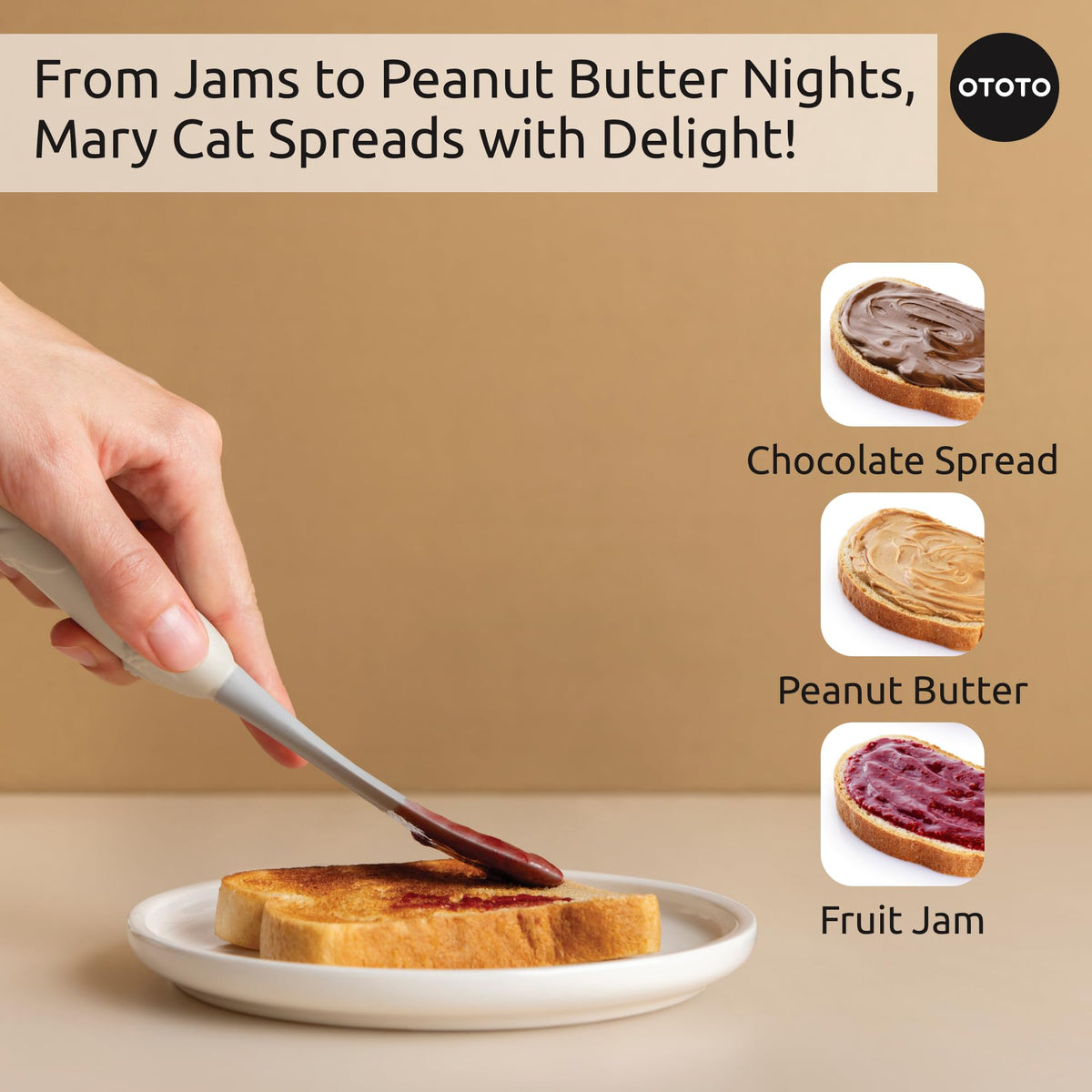 OTOTO Mary Cat dishwasher-safe design for quick cleaning after cooking.