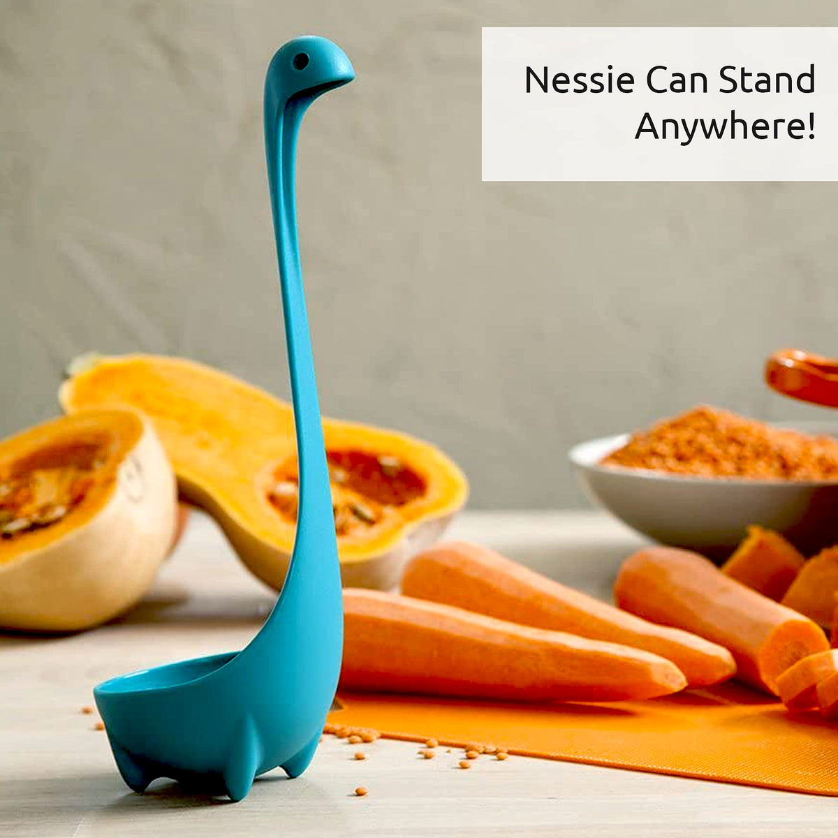 OTOTO Nessie Ladle pictured while serving soups with a playful twist
