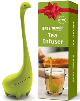 OTOTO Nessie tea infuser in cup for easy loose-leaf tea brewing.