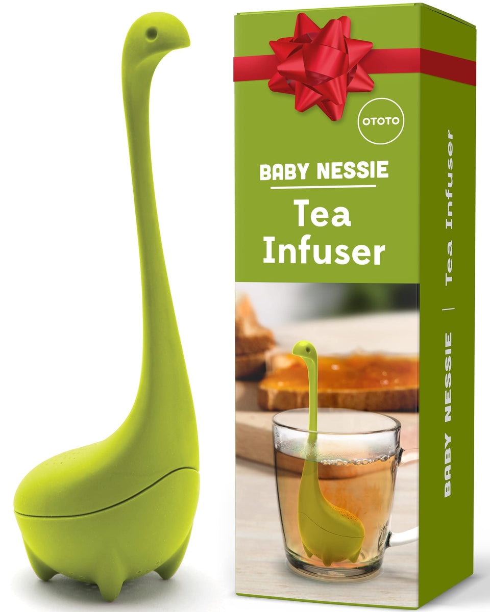 OTOTO Nessie tea infuser in cup for easy loose-leaf tea brewing.