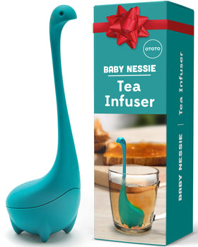 OTOTO Nessie tea infuser dinosaur ready to steep loose leaf tea.