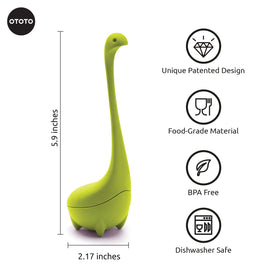 OTOTO Nessie silicone neck infuser enables comfortable, controlled steeping.