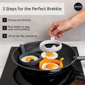 OTOTO PanCats egg ring set helps breakfast sandwiches