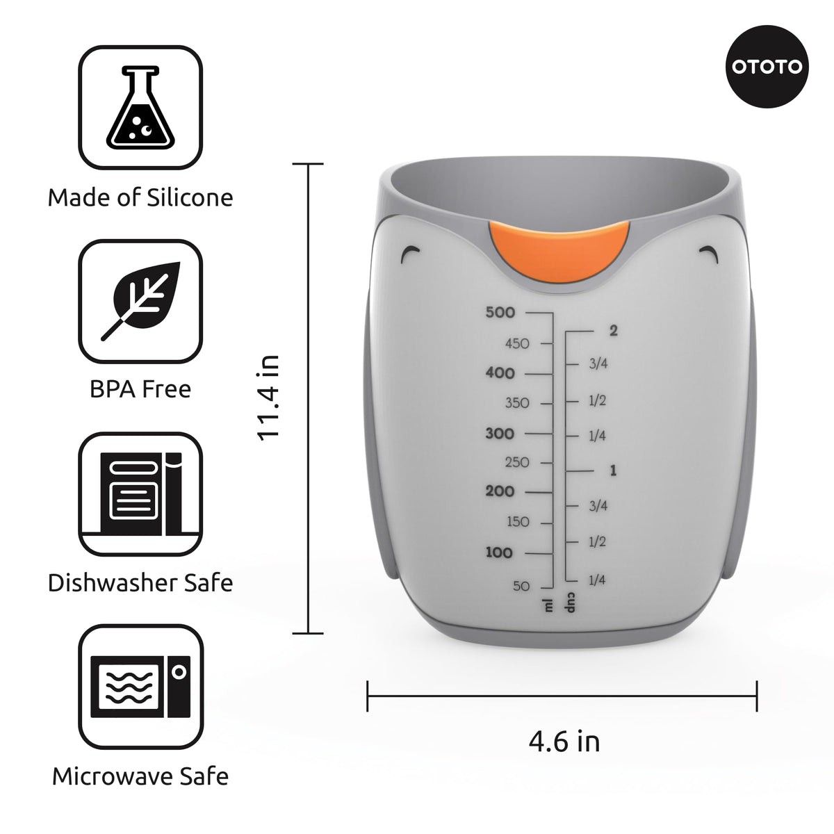 OTOTO Penny Penguin measuring cups BPA-free for safe kitchen use