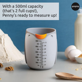 OTOTO Penny Penguin measuring cups dishwasher-safe for easy cleanup