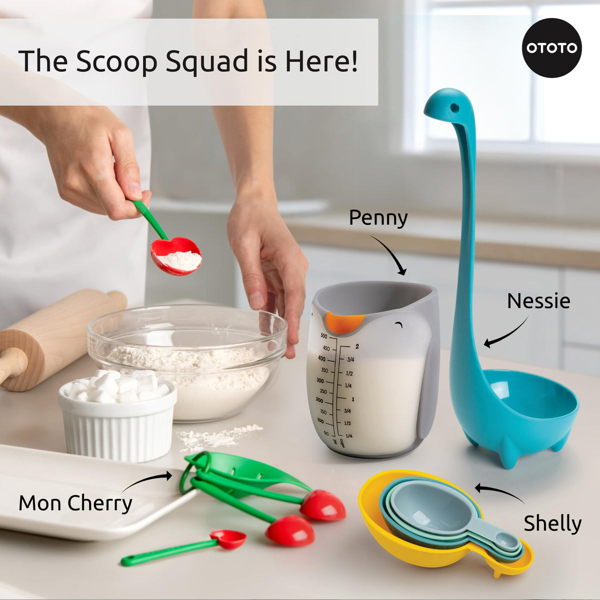 OTOTO Penny Penguin measuring cups add cute charm to kitchen tasks