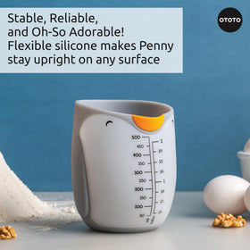 OTOTO Penny Penguin measuring cups microwave-safe for quick prep